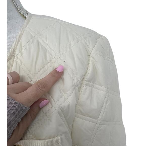 Veronica Beard Shalia Quilted Jacket in Ivory - Picture 7 of 16